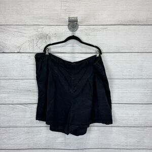Any Body Plus Size Faded Black Wash Pull On Shorts Size 3X